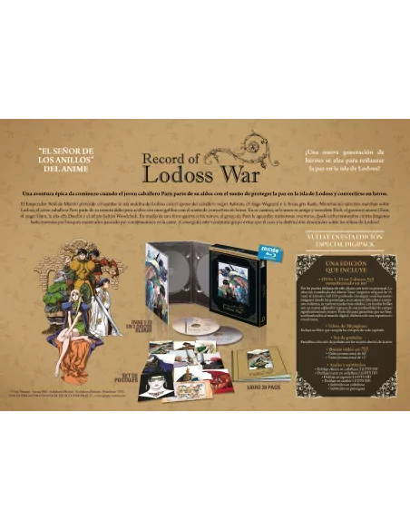 Record Of Lodoss War Edición Digipack Bluray