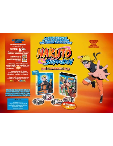 Naruto Shippuden Box 1 (reedición Sin Caja Contenedora) Bluray