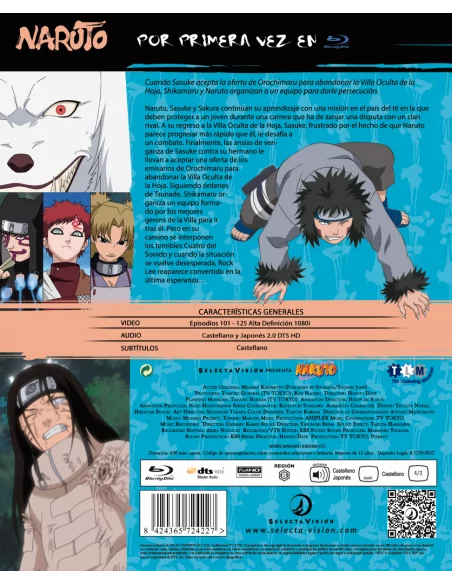 Naruto Box 5 Episodios 101 A 125 Bd