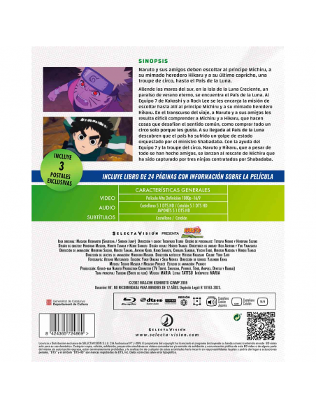 Naruto película 3. Los Guardianes Del Imperio De La Luna Creciente