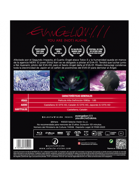 Suscripción Películas Evangelion. Bluray