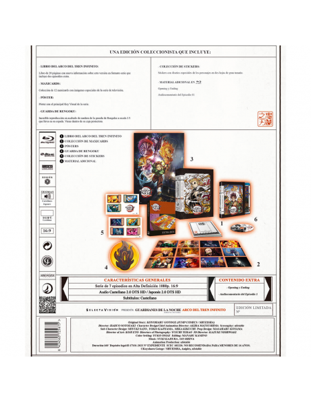 Guardianes De La Noche: Kimetsu No Yaiba. Temporada 2 Parte 1. Saga Del Tren Infinito. Bluray Coleccionista