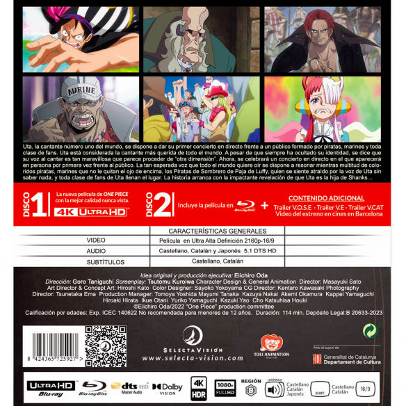 One Piece Film Red 4k+bluray