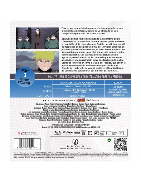 Naruto shippuden Película 5. Cárcel De Sangre