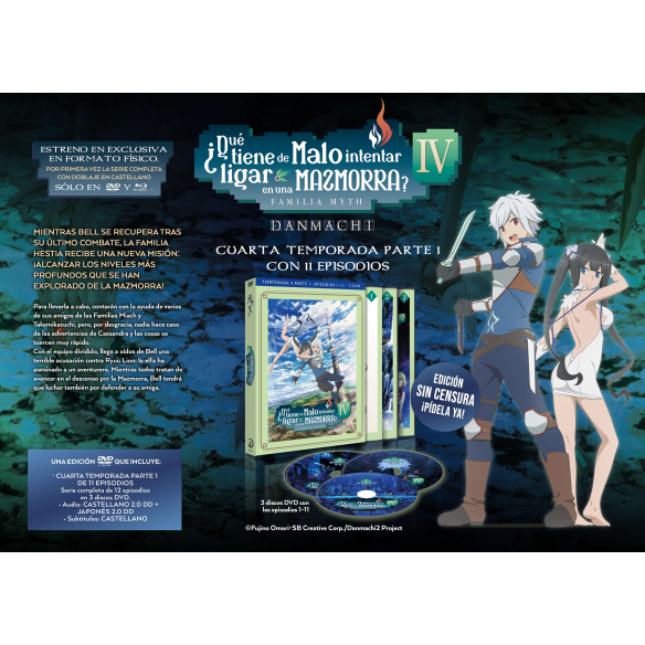 Danmachi Temporada 4 parte 1....