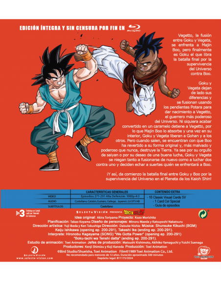 DRAGON BALL Z BOX 14 BLURAY episodios 271 a 291