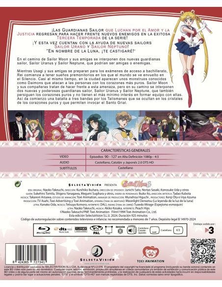 Sailor Moon S - Temporada 3 episodios 1 al 38 (90 al 127)