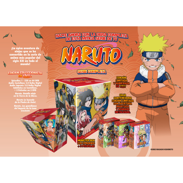 NARUTO MONSTER BOX 2024. DVD (45 DVD)
