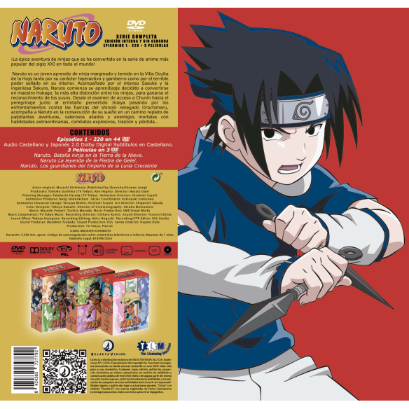 NARUTO MONSTER BOX 2024. DVD (45 DVD)