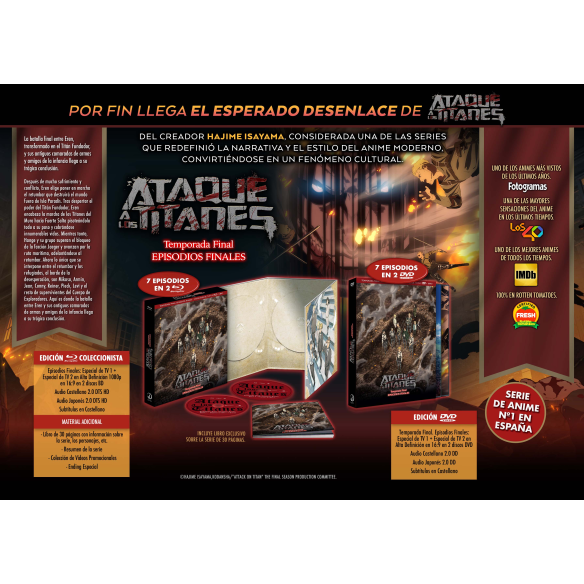 Ataque a los titanes Los capitulos...