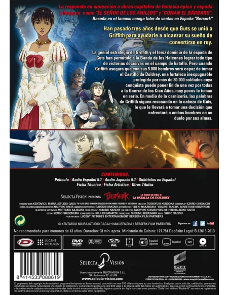 Berserk: La Edad De Oro Ii - La Batalla De Doldrey.- Edición Dvd