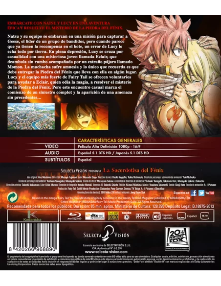 Fairy Tail (la Película): La Sacerdotisa Del Fénix  - Ed. Bd Combo