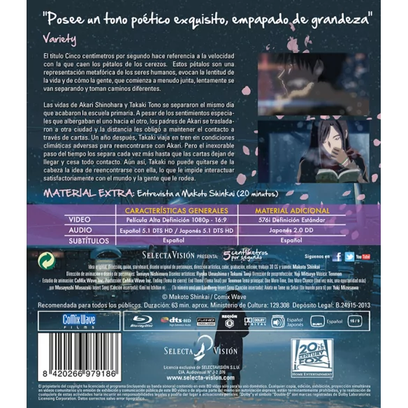 5 Centímetros Por Segundo - Ed. Bd Combo