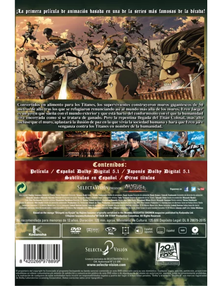 Ataque A Los Titanes, La Película Parte 1: El Arco Y La Flecha Escarlata.- Edición Dvd