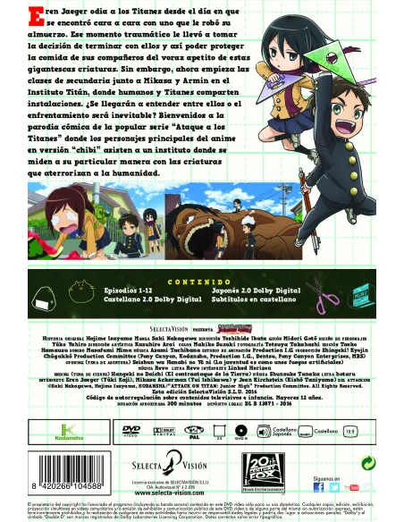 Ataque A Los Titanes Junior High. Serie Completa. Dvd