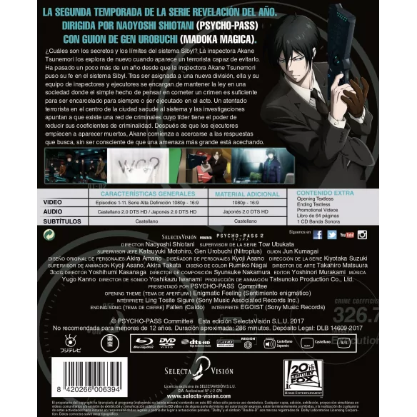 Psycho Pass. Temporada 2 Bd