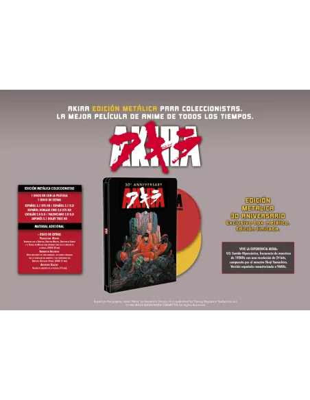Akira EdiciÓn 30º Aniversario. Edición Bluray Caja Metálica.