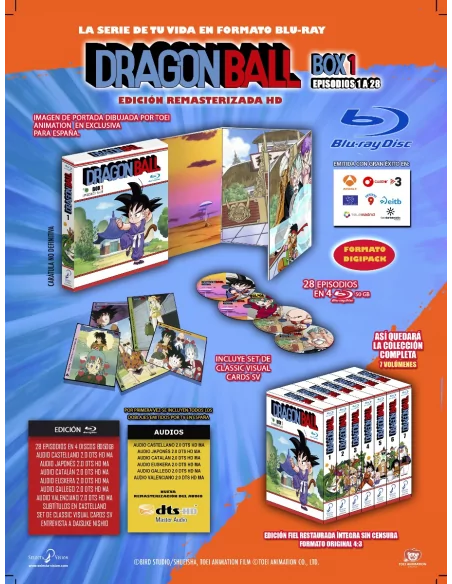 DRAGON BALL BOX 1 episodios 1 a 28 Bluray