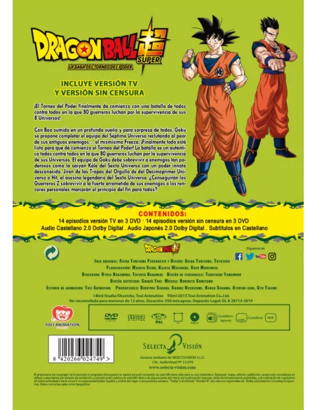 Dragon Ball Super. Box 8. Episodios 91 Al 104. Edición Dvd