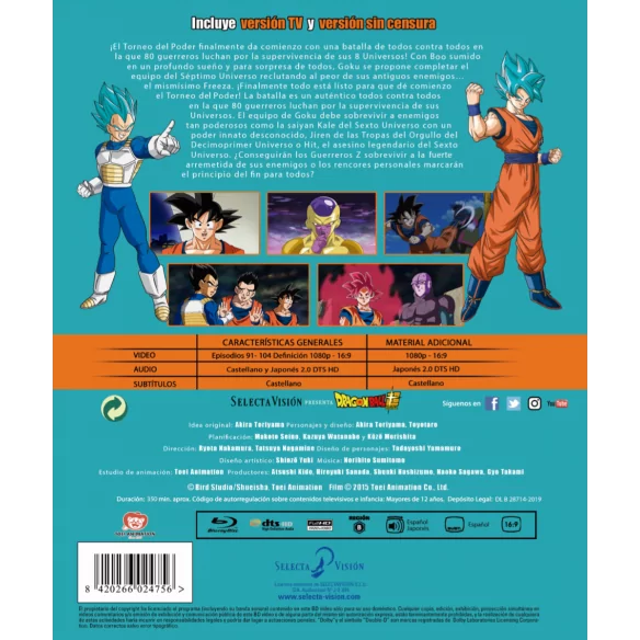 Dragon Ball Super. Box 8. Episodios...