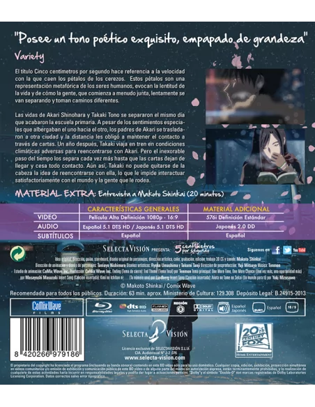 5 Centímetros Por Segundo - Edición Digibook - Bd