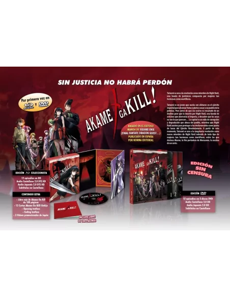 Akame Ga Kill Episodios 1 A 12. Bluray Edición Coleccionistas