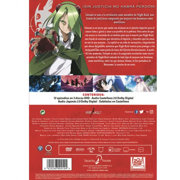 Akame Ga Kill Episodios 1 A 12 Dvd