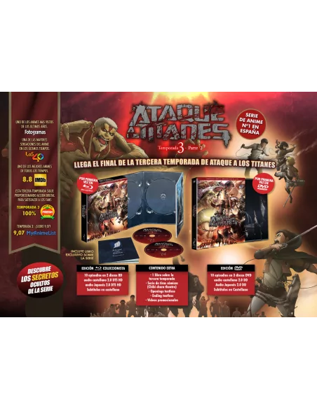 Ataque A Los Titanes Temporada 3 - Parte 2 Blu-ray Coleccionista