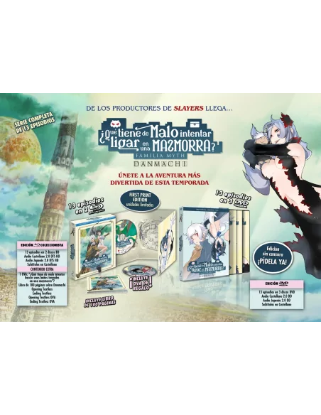 Danmachi ¿qué Tiene De Malo Intentar Ligar En Una Mazmorra? Episodios 1 A 13 - Dvd.