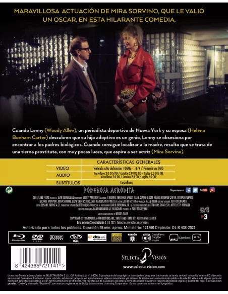 Poderosa Afrodita (woody Allen 1995)  Bd + Dvd (combo)