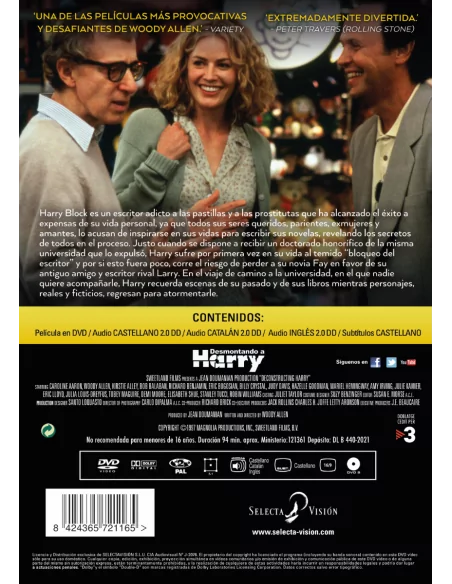 Desmontando A Harry (woody Allen 1997). Edición En Dvd