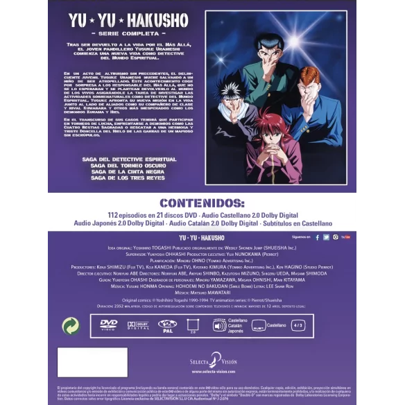 Yuyu Hakusho Serie Completa Episodios...