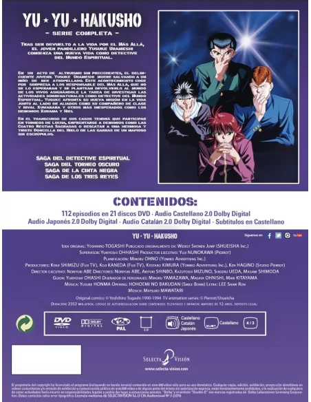 Yuyu Hakusho Serie Completa Episodios 1 A 114