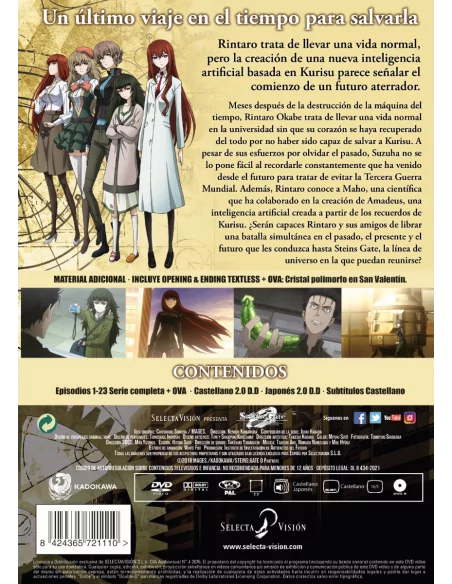 Steins Gate 0 Episodios 1 A 23 + Ova. Dvd