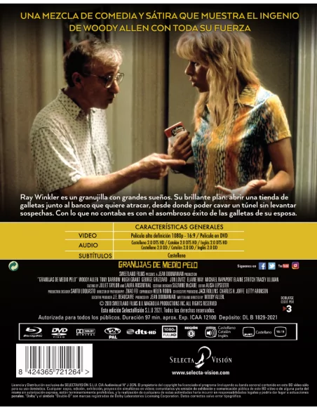 Granujas De Medio Pelo (woody Allen 2000)  Bd + Dvd (combo)