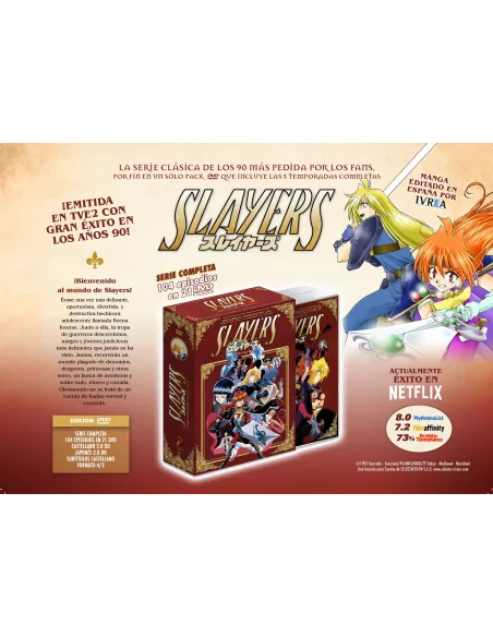 Slayers Serie Completa Episodios 1 A 104 - Dvd