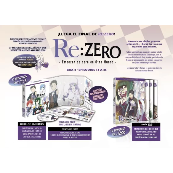 Re:zero Episodios 14 A 25 - Dvd