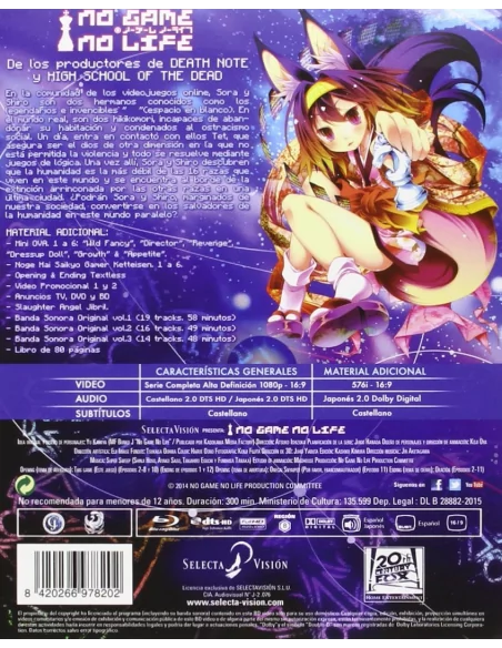 No Game No Life - Temporada 1 Blu-ray - Edición Coleccionista