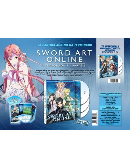 Sword Art Online - Primera Temporada [parte 2] - 11 Episodios - 3 Dvd