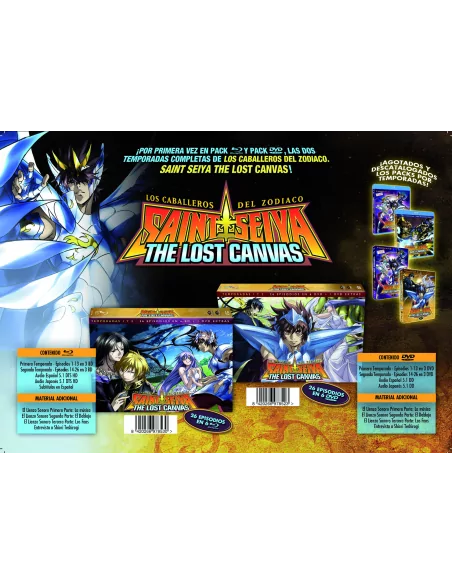 Los Caballeros Del Zodíaco - The Lost Canvas - Temporadas 1 Y 2 - 26 Episodios En 6 Blu-ray + 1 Dvd De Extras