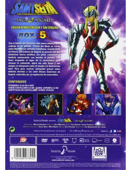 Los Caballeros Del Zodíaco - Box 5 - Saga De Asgard (dvd) 