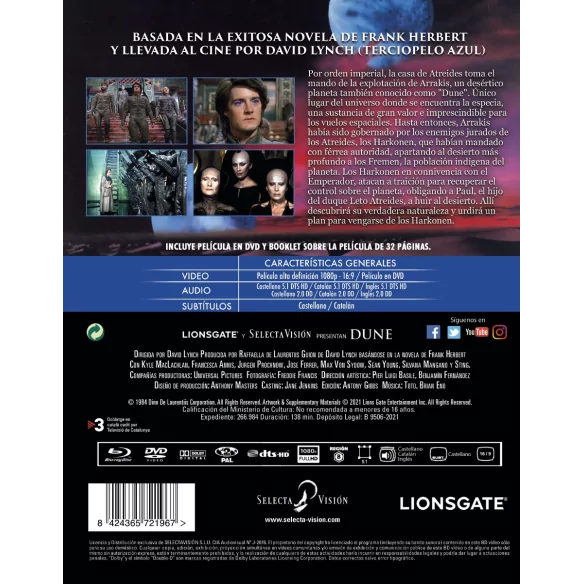 Dune (blu-ray + Dvd + Libreto)