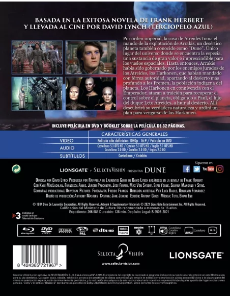 Dune (blu-ray + Dvd + Libreto)