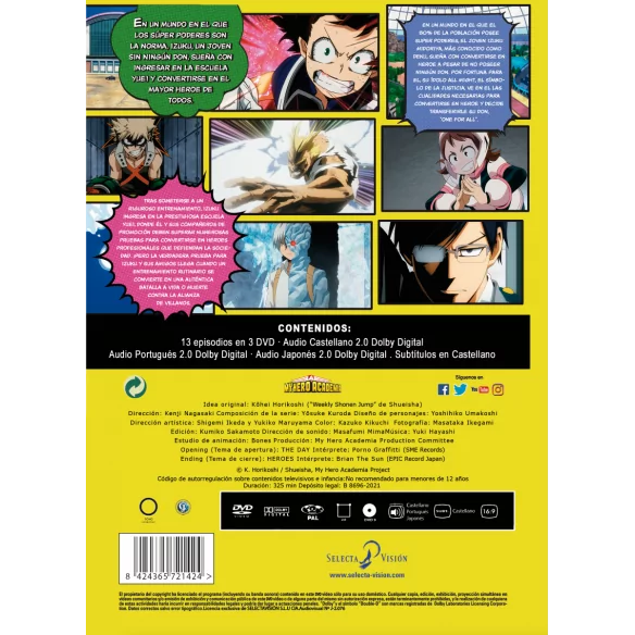 My Hero Academia Dvd Temporada 1....