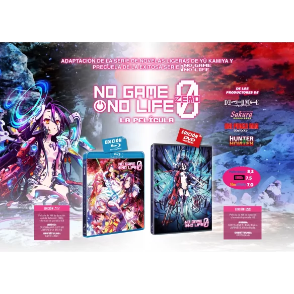 No Game No Life Zero Película Blu-ray