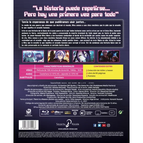 No Game No Life Zero Película Blu-ray...