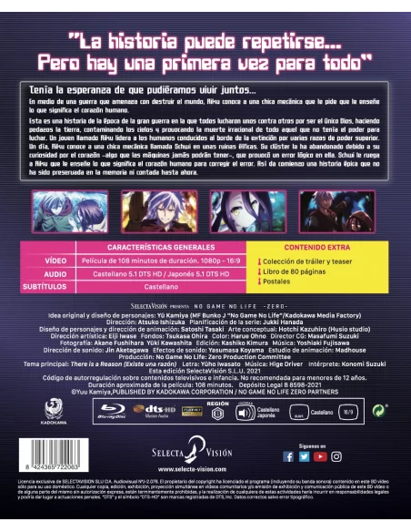 No Game No Life Zero Película Blu-ray Coleccionista