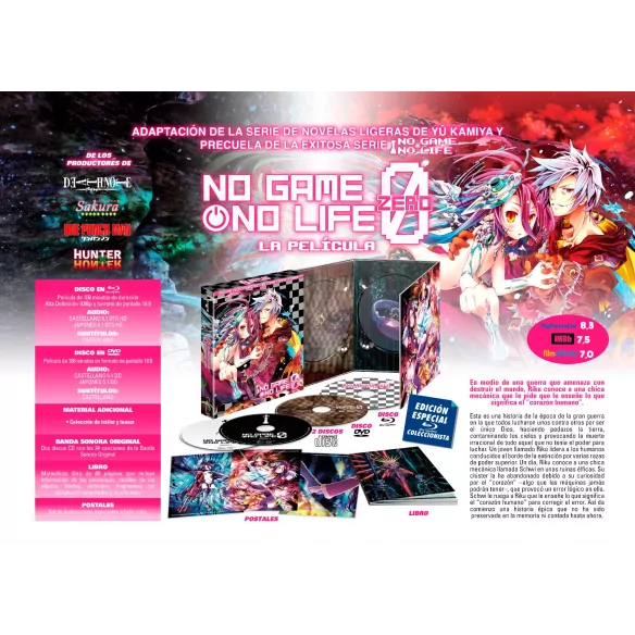 No Game No Life Zero Película Blu-ray...