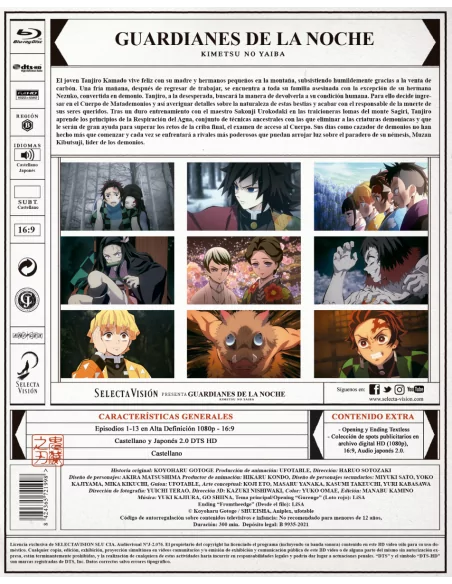 Guardianes De La Noche: Kimetsu No Yaiba Temporada 1 Parte 1 Blu-ray (episoidos 1 A 13)