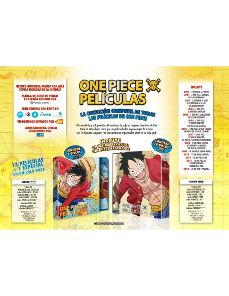 One Piece Las PelÍculas, ColecciÓn Completa Blu-ray